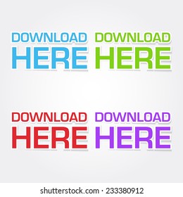Download Here Colorful Vector Icon Design