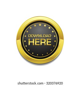 Download Here Glossy Shiny Circular Vector Button