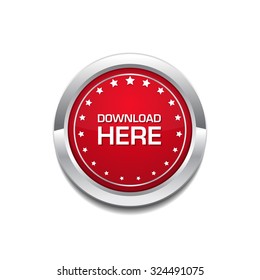 Download Here Glossy Shiny Circular Vector Button