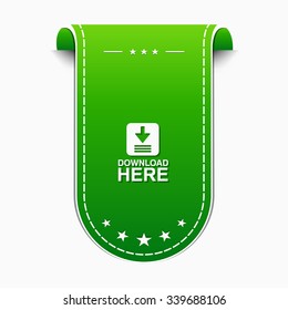 Download Here Green Vector Icon Design