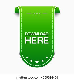 Download Here Green Vector Icon Design
