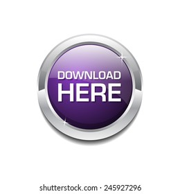 Download Here Purple Circular Vector Button