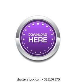 Download Here Purple Circular Vector Button