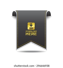 Download Here Vector golden Web Icon Set Button