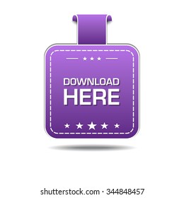 Download Here Violet Vector Icon Design
