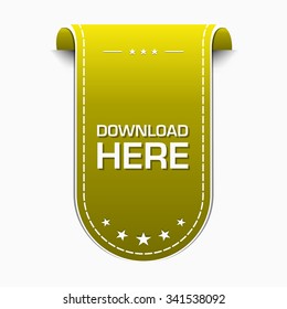 Download Here Yellow Vector Icon Design