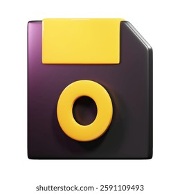 Download a high-quality 3D vector render of a save icon, ideal for web design, app development, and digital projects. This modern and customizable save symbol is perfect for graphic design needs.