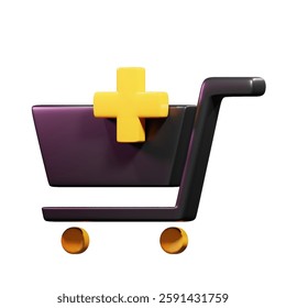 Download a high-quality "Add to Cart" 3D icon vector illustration with realistic 3D render. Perfect for e-commerce websites, online stores, and digital projects. Scalable, editable, and professional