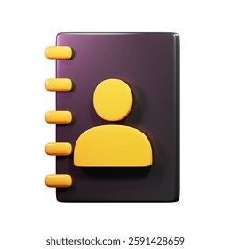 Download a high-quality "Contact List" 3D render icon vector design. Perfect for communication apps, social platforms, and digital projects. Scalable, editable, and professional vector icons.