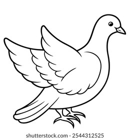 Download high-quality dove silhouette vector art featuring elegant line art designs perfect for logos, icons, and clipart. Ideal for use on microstock platforms