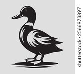 Download a high-quality Duck Silhouette Vector Illustration, perfect for t-shirt designs, home decor, clipart, logos, and more. Ideal for printable graphics,EPS files, and creative projects in 300 DPI