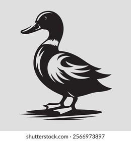 Download a high-quality Duck Silhouette Vector Illustration, perfect for t-shirt designs, home decor, clipart, logos, and more. Ideal for printable graphics,EPS files, and creative projects in 300 DPI