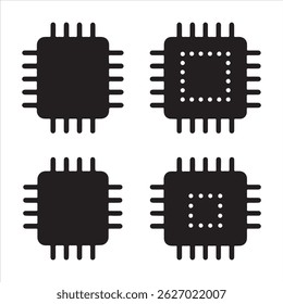 Download high-quality silhouette vector icons of hardware and devices, including computers, chips, smartphones, and peripherals. Perfect for tech designs, UI, and presentations