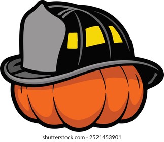 "Download high-quality spooky Halloween firefighter helmet vectors to enhance your design projects. Perfect for t-shirt designs, posters, and digital art, these vector graphics add a unique, eerie tou