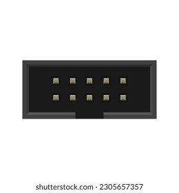 Download high-quality vector illustration of AVR ISP 10 pin electronics connector in EPS format for your next electronic project