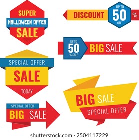 Download a high-quality vector ribbon banner for your sale offer designs. Perfect for advertising, promotions, and branding. Fully editable and ready for any project.