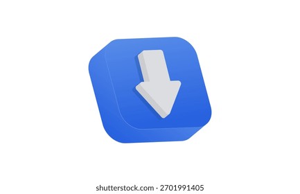 Download-Symbol 3D-Design, Vektorgrafik.Vektorgrafik 