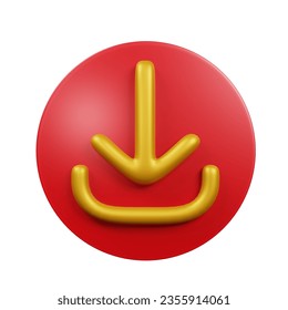 Download Icon 3D - Red and Gold color combination