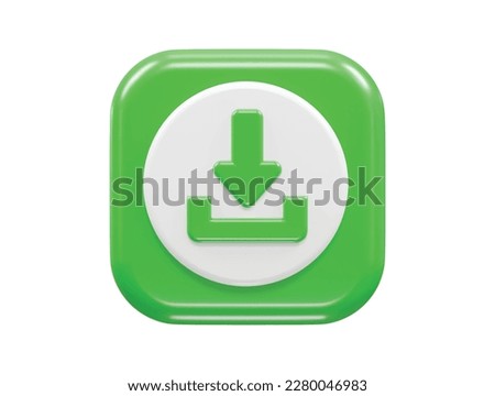 Download icon 3d render vector illustration