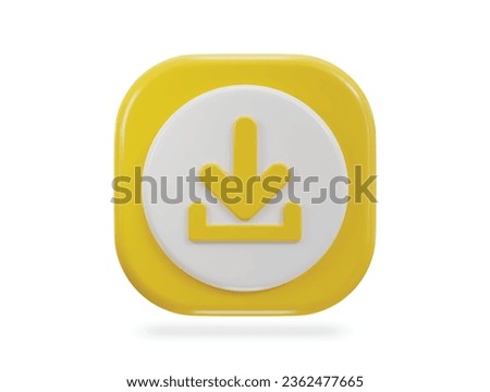 download icon 3d rendering illustration