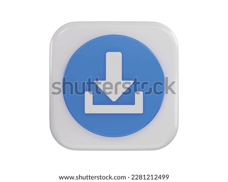 download icon 3d rendering vector illustration