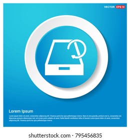 Download icon. Abstract Blue Web Sticker Button