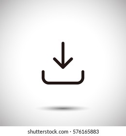 Download icon. Arrow direction down vector