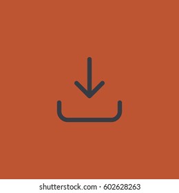 Download icon. Arrow direction down vector