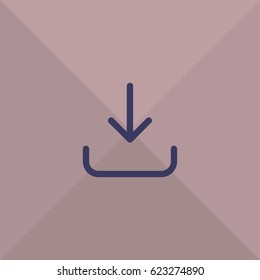 Download icon. Arrow direction down vector
