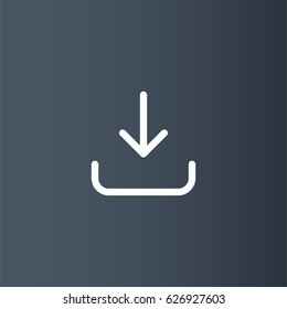 Download icon. Arrow direction down vector