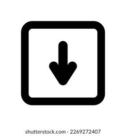 download icon, arrow vector, down illustration