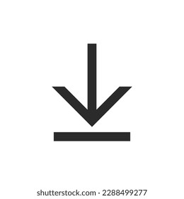 Download icon arrow vector flat design template