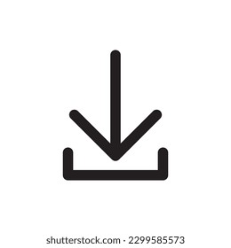 Download icon arrow vector flat design template
