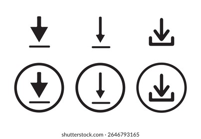 ícone Download. ícone de download de seta. Ícone de vetor de download. interface ilustração sign.download botão Coleção, ilustração vetor eps 10