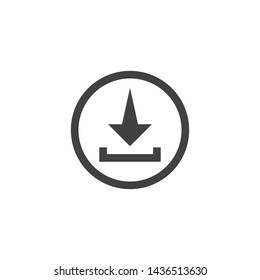 Download icon arrow vector template
