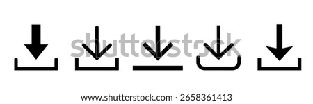 Download icon. Arrows icon files. Software download icon . Web icon set . Icons collection. Vector illustration.