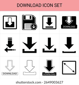Download icon black Arrows icons . Arrow icon. Arrow vector collection. Arrow. Cursor. Modern simple arrows. Vector illustration.
