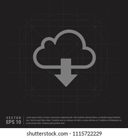 Download Icon - Black Creative Background - Free vector icon