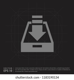 Download Icon - Black Creative Background - Free vector icon