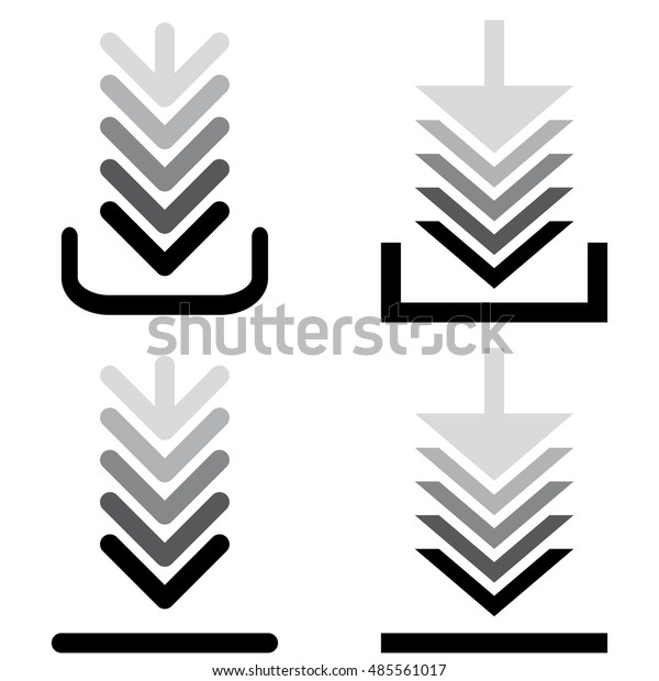 Download Icon Black On White Background Stock Vector (Royalty Free