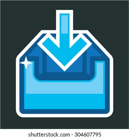 Download Icon Box Vector with an arrow