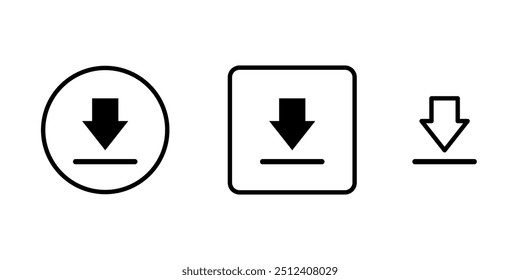 Download icon button arrow element or upload ui element design