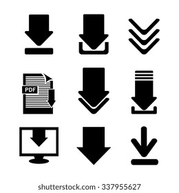 Download icon button design, vector illustration graphic eps10