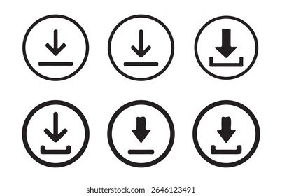 download icon, download button. import data storage icon button. Software download icon . Web icon set. Vector illustration eps 10