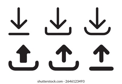 download icon, download button. import data storage icon button. Software download icon . Web icon set. Vector illustration eps 10