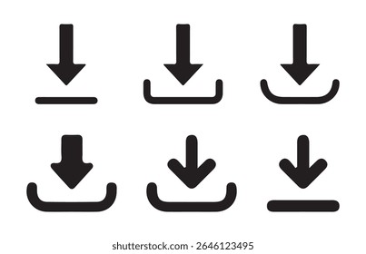 download icon, download button. import data storage icon button. Software download icon . Web icon set. Vector illustration eps 10