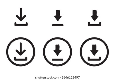 download icon, download button. import data storage icon button. Software download icon . Web icon set. Vector illustration eps 10