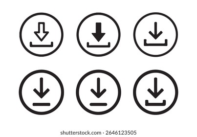 download icon, download button. import data storage icon button. Software download icon . Web icon set. Vector illustration eps 10