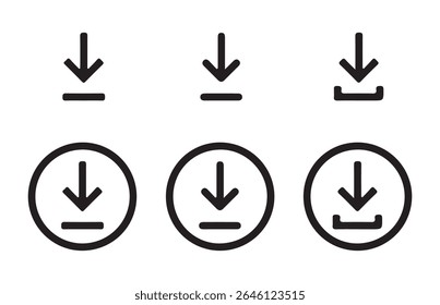 download icon, download button. import data storage icon button. Software download icon . Web icon set. Vector illustration eps 10