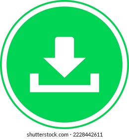 Icono de descarga, botón de descarga, botón guardar